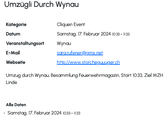 Umzug Wynau